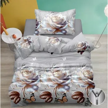 Povlečení NOVINKA 2025! Exkluzivní oboustranné Bavlněné povlečení s 3D efektem 140x200/70x90 cm - EDITA