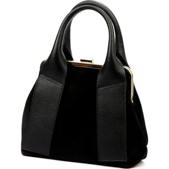 Kožená kabelka Luka 26-064 - černá