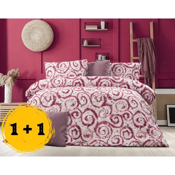 Povlečení Bavlněné povlečení Spirála růžová Velikost: 70x90, 140x220 cm