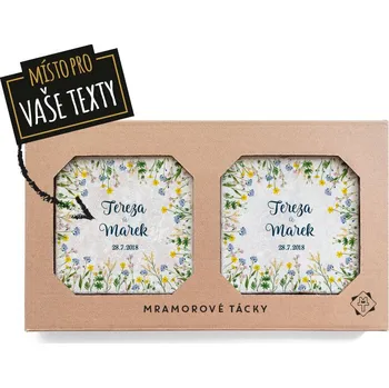 Digitální fotoaparát Mramorový tácek - Luční kvítí set - svatební dárek