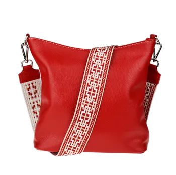 Kabelka NovaKabelka.cz Kožená italská crossbody kabelka Amalia Rossa III