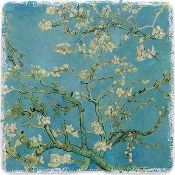 Digitální kompakt Mramorový tácek - Branches Of An Almond Tree In Blossom