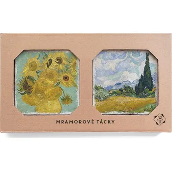 Digitální fotoaparát Mramorový tácek - Slunečnice a Pole s cypřiši