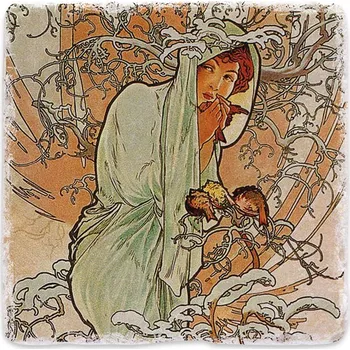 Digitální kompakt Mramorový tácek - Zima