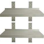 DASgastro Nástěnná police - 1,0 x 0,3m - 2-patrová