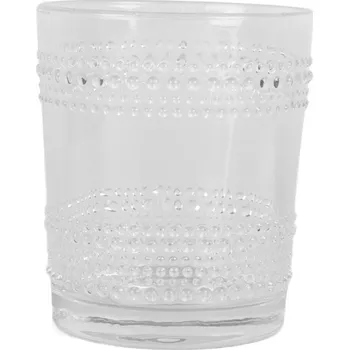 Sklenice Sklenička na vodu s reliéfními puntíky Einde – 8x9 cm / 320 ml