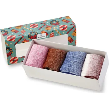 Dámské ponožky Wooline Dárkové balení - Ponožky 4v1 Natural comfort 2, hebké dámské Velikost ponožek: EUR 39-42