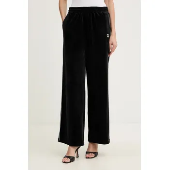 Dámské kalhoty Velurové teplákové kalhoty Karl Lagerfeld IKON dámské, černá barva, B1W10022 99X, vel. XS