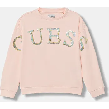 Chlapecká mikina Dětská bavlněná mikina Guess K5BQ04.KAD74.9BYA růžová 03X, vel. 96-104