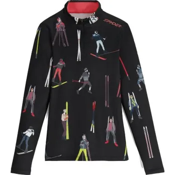 Dámská mikina Dámská mikina Spyder VIVID 1/2 ZIP - Vintage Vibes Black - černá S