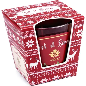 Svíčka Vonná svíčka ve skle 120 g Varianta: 14 (Let it Snow) červená, Balení: 12 ks