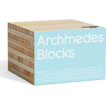 Dřevěná hračka MiDeer ARCHIMEDES BLOCKS dřevěné stavební kostky 50 ks A1594
