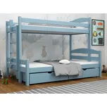 Patrová postel Sawana Varianta: Levá, Barva dřeva: Modrá, Rozměry: 140x200