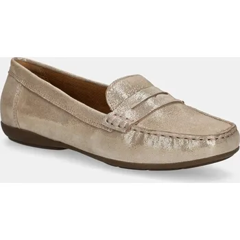 Dámské mokasíny Kožené mokasíny Geox D ANNYTAH MOC D46BMA.000MA.C2012 zlatá GLD, EUR 37