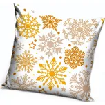 TipTrade Vánoční povlak Mrazivé vločky bílý 40x40 cm