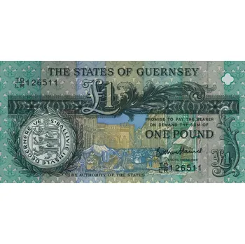 Sběratelství Guernsey 1 Pound 2013 Pamětní TDLR UNC (Pamětní bankovka)