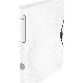 Pák.pořadač Leitz WOW 180° - A4,celoplast,6,5,bílý