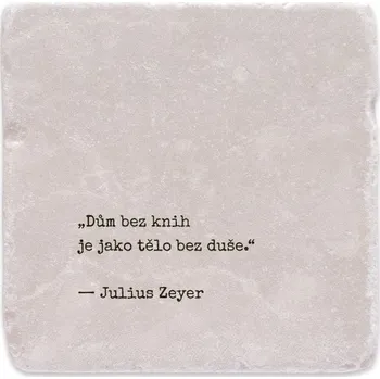 Digitální kompakt Mramorový tácek - Dům bez knih je jako tělo bez duše