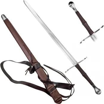 Šermířská zbraň AF Luxusní ostrý středověký meč "IRON PALADIN" s dřevěnou pochvou - HQ!