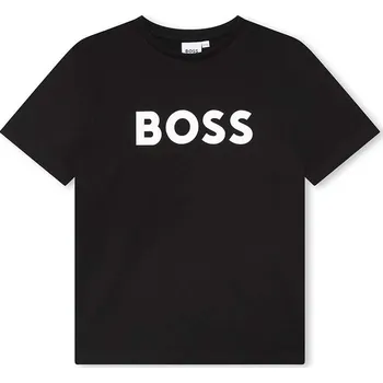 Dětské bavlněné tričko BOSS bílá barva, s potiskem J25P24.162.174 99X, vel. 174