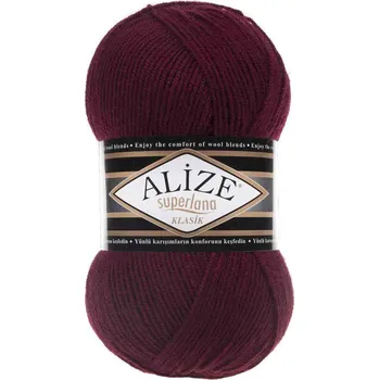 Příze Příze Alize Superlana klasik 57 bordo