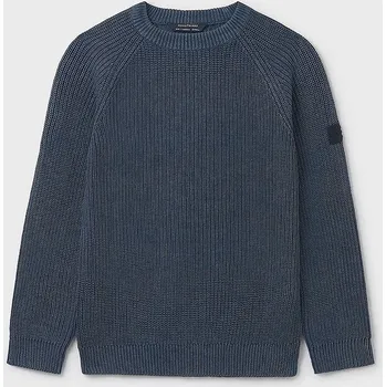 Dívčí svetr Dětský bavlněný svetr Mayoral tmavomodrá barva, 7302 7302.7C.Junior.9BYA 59X, vel. 128
