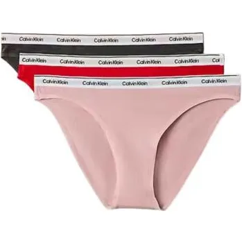 Kalhotky Dámské kalhotky Calvin Klein QD5207 3 ks balení červená L