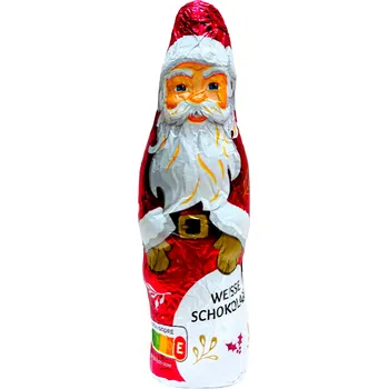 Čokoláda REWE Weihnachtsmann Weiße Schokolade - dutá figurka Mikuláše z bílé čokolády - 70g