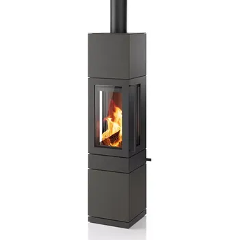 Krbová kamna Hase Astana, keramika hladká, black - kuba