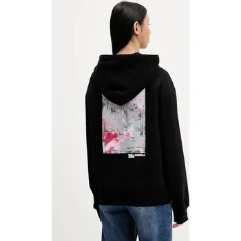 Dámská mikina Bavlněná mikina Karl Lagerfeld Jeans B1W20046 černá 99X, vel. M