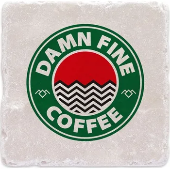 Digitální fotoaparát Mramorový tácek - Damn fine coffee