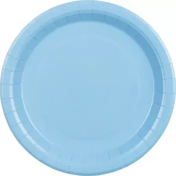 Talíř Papírové talíře světle modré 23 cm 6 ks