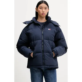 Bunda Tommy Jeans tmavomodrá barva, zimní, DW0DW22041 59X, vel. M