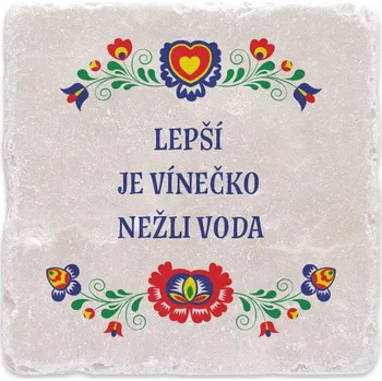 Digitální kompakt Mramorový tácek - Lepší je vínečko nežli voda