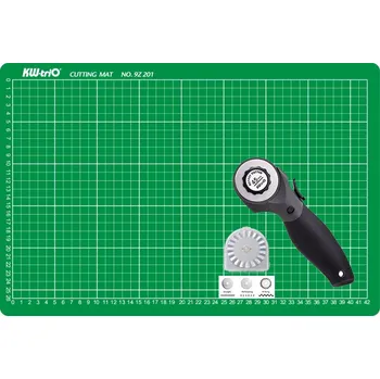 Řezačka papíru Sada KW-triO řezací podložka A3 + řezací kolečko + náhradní břity kreativní - výhodná cena 1.10000 Kg ELEKTRO Sklad1 3889211 (1.10000 Kg ELEKTRO Sklad1 3889211)