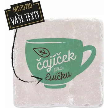 Digitální fotoaparát Mramorový tácek - Čajíček zelený s vlastním textem