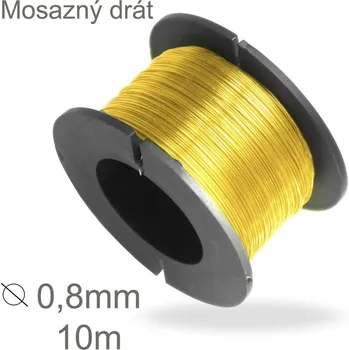 Hobby drát Mosazný drátek o průměru 0,8m o délce 10m pro drátkování