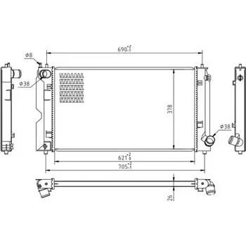 Chladič motoru QWP Chladič vody QWP WRA284