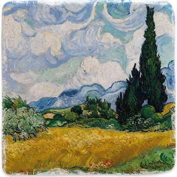 Digitální kompakt Mramorový tácek - Pole s cypřiši