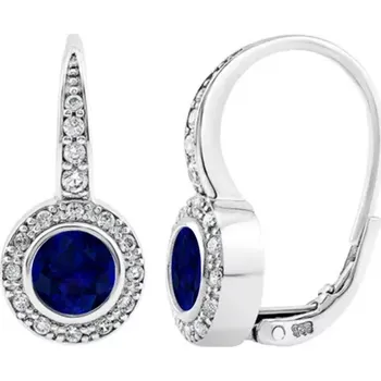 Souprava šperků JVD Dámské stříbrné náušnice s modrými safíry SVLE0613XH2M100 SKLAD