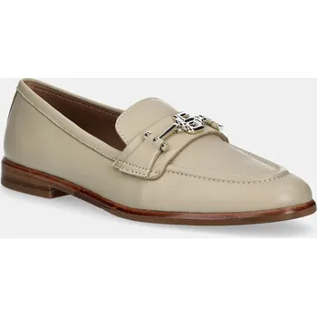 Dámské mokasíny Kožené mokasíny BOSS Helyan dámské, béžová barva, na plochém podpatku, 50548788 50548788.275 80X, EUR 39