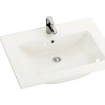 Umyvadlo BATH DELUXE 06-060-60-11-01 - Zápustné umyvadlo CHICAGO 61x46,5 cm lesklá bílá