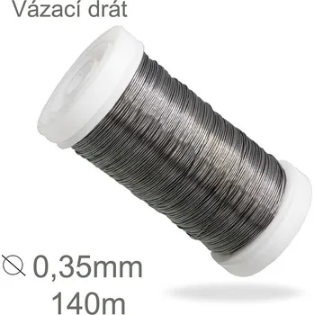 Vázací drát Drátek VÁZACÍ 0,35mm v délce 140m. Vhodné na výplet ozdob nebo klasické drátování hrnečků.