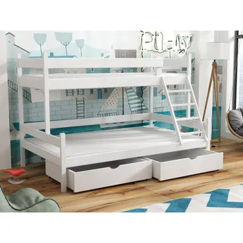 Dětská postel Patrová postel Nevada Barva dřeva: Bílá barva, Rozměry: 120x180