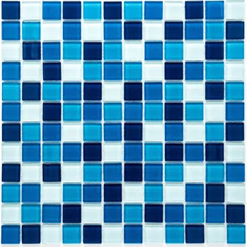 Obklad Skleněná mozaika modrá 23x23mm