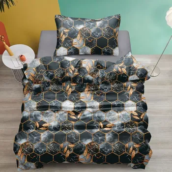 Povlečení NOVINKA 2025! Exkluzivní oboustranné Bavlněné povlečení s 3D efektem 140x200/70x90 cm - PLÁSTVE - ŠEDÉ