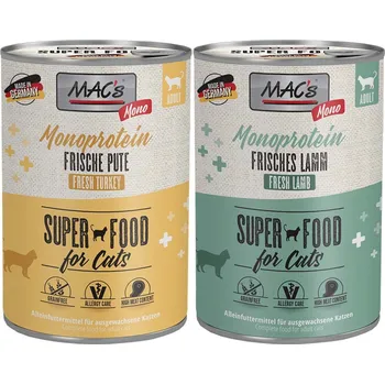 Krmivo pro kočku MAC's Cat Sensitive 24× 400 g, variace chutí