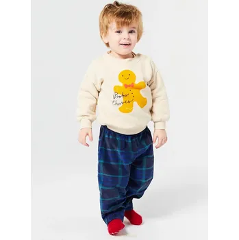 Chlapecká mikina Dětská bavlněná mikina Bobo Choses Gingerbread béžová barva, s potiskem, 224FB001 01X, vel. 74