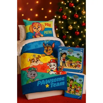 Povlečení POVLEČENÍ TLAPKOVÁ PATROLA+PUZZLE ZDARMA-AKCE