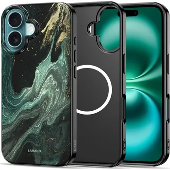 Pouzdro na mobilní telefon Kryt TECH-PROTECT LAMANO - podp. MagSafe - pro Apple iPhone 16 - zelený